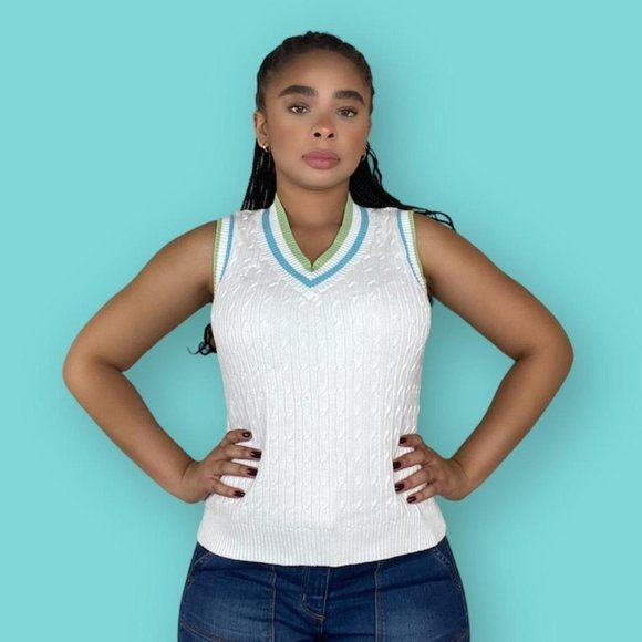 Cable Knit Sweater Vest - Picture 1 of 4